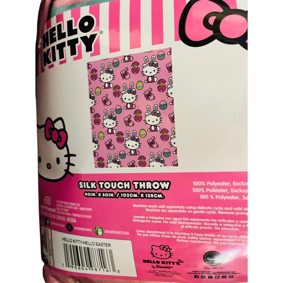 Hello Kitty Easter bundle 40x50 hello Easter baby throw hello kitty bunny squish - Picture 3 of 3